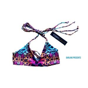 Gypsy 05 Sand Halter Bikini Swim Top Women Size XS